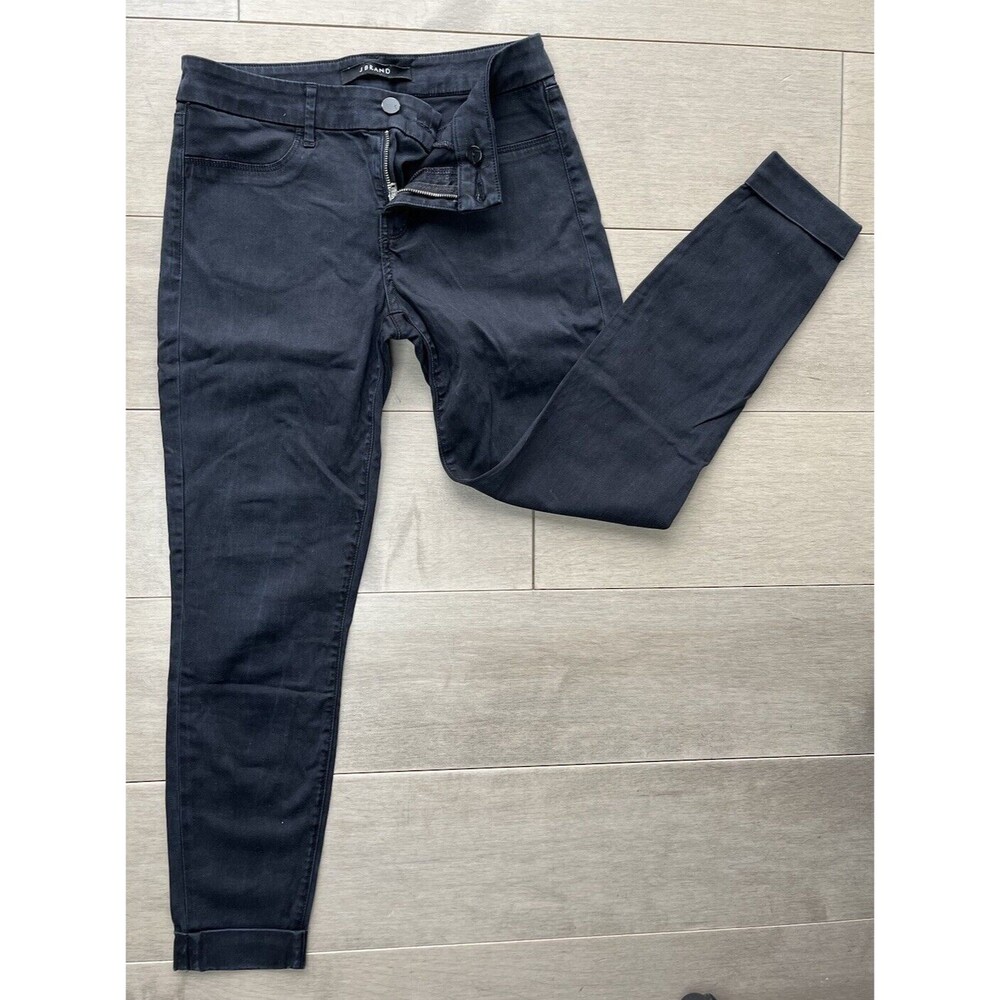 J Brand Women Anja Ankle Stretch Pants Jeans Black Sz 26 6 / 27 Inseam Short